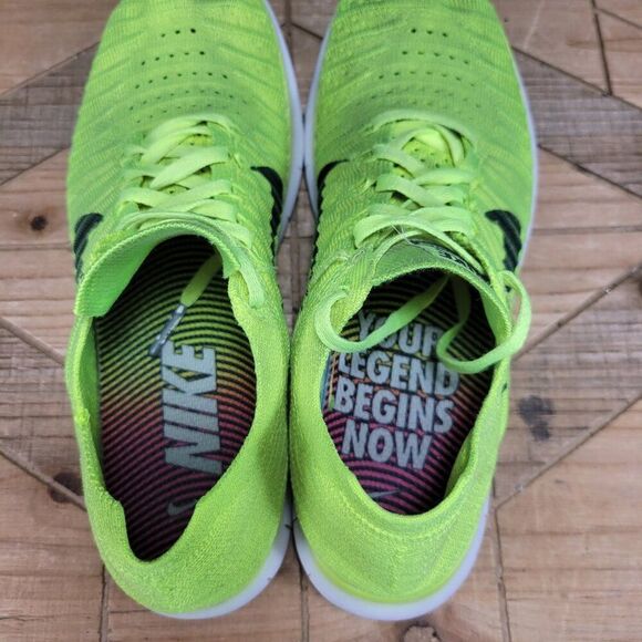Nike Free RN Flyknit Womens 7 Volt Running Shoes Sneakers Olympic Medal Stand - Picture 10 of 11